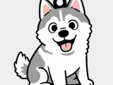 Husky Chibi Keychain, Cute Husky Dog Keychain-2