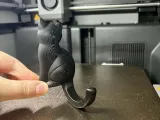 Minimalist Cat Wall Hook| Modern 3D Printed Holder-3