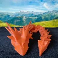 'HORNY DRAGON' - PRINT-IN-PLACE, ARTICULATED DRAGON-2