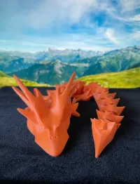 'HORNY DRAGON' - PRINT-IN-PLACE, ARTICULATED DRAGON-2