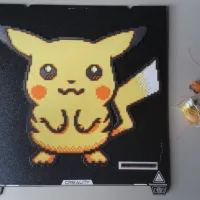 Pikachu, Pixel Art, 3 filament changes-4