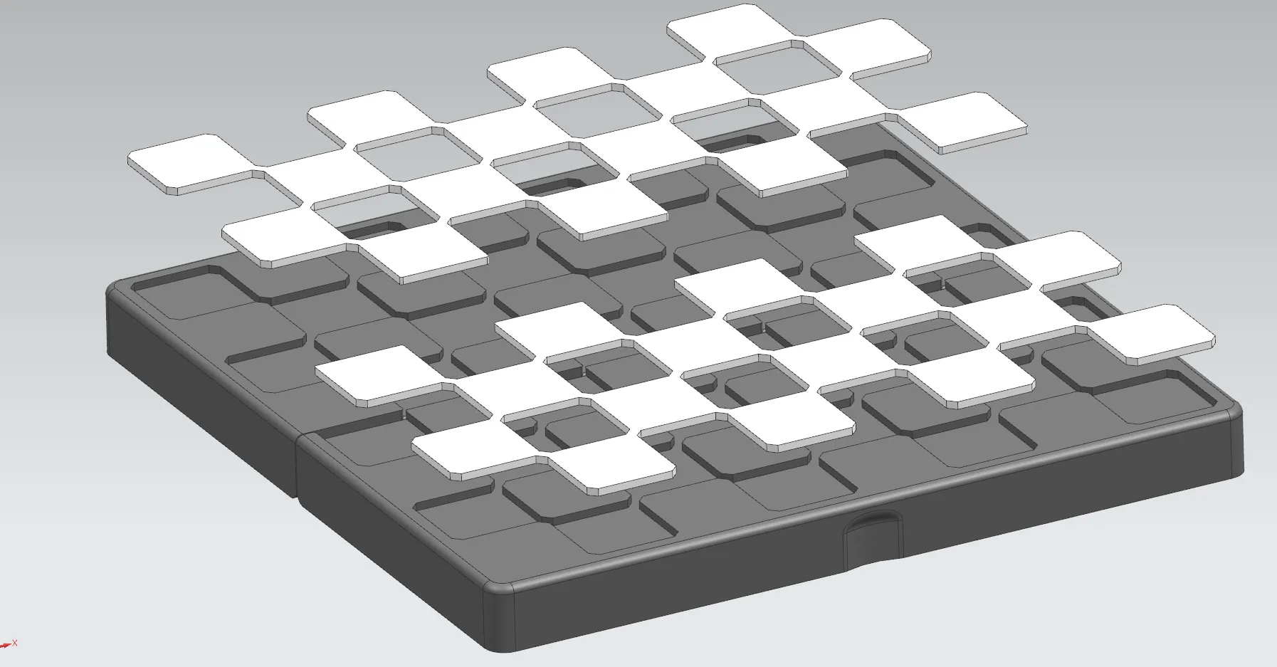 Chessboard Box + Chess Pieces: Too simple hidden hinge