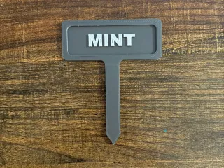 Mint Garden Marker | 3D Print 3MF | No Supports