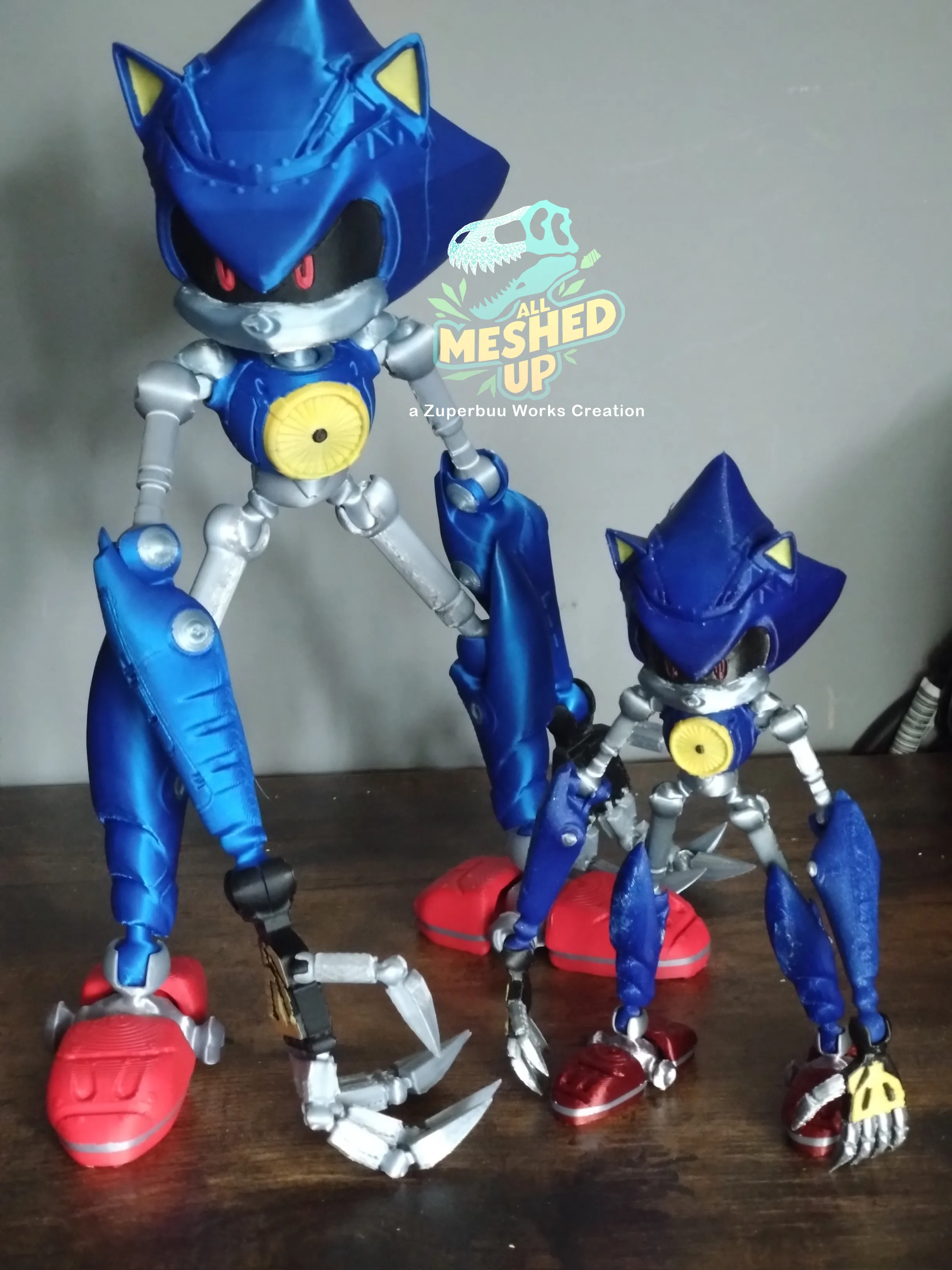 Jouet Sonic en métal articulé