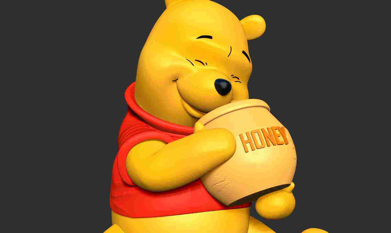 Pooh loves honey, 3D models download