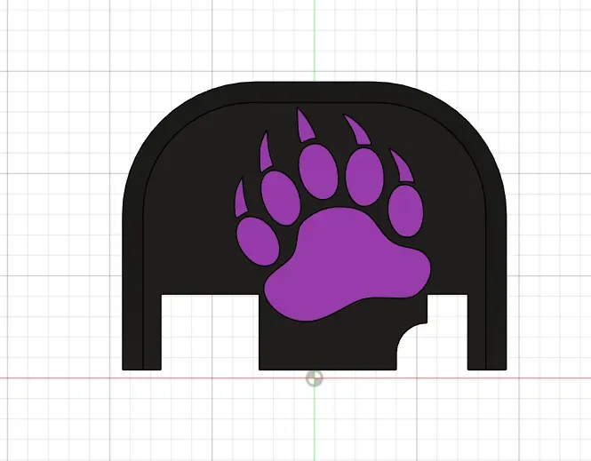 engraved bear paw universal backplate