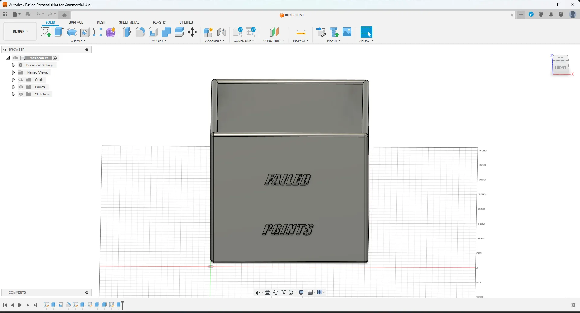 Desk Filament Trash Can