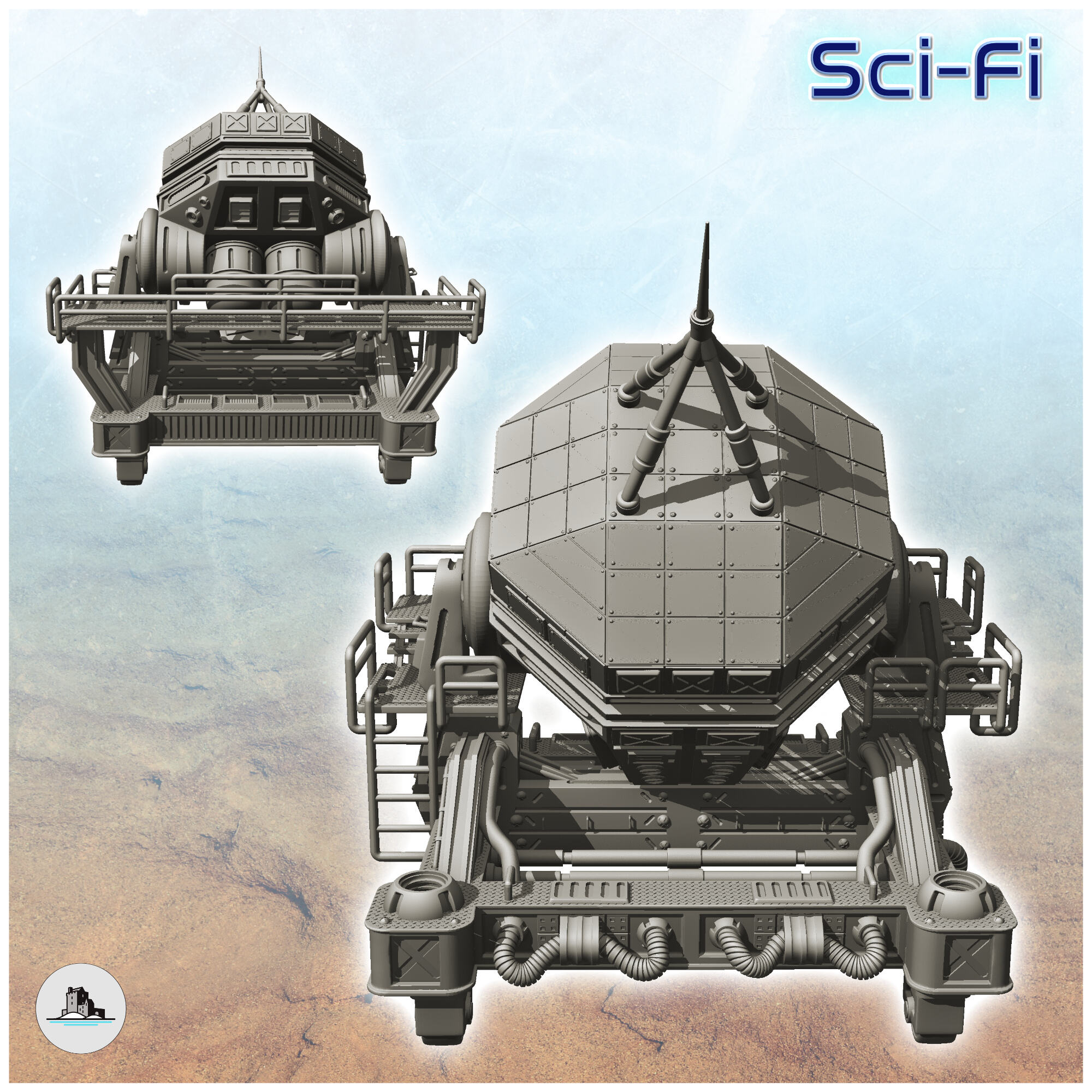 Large space antenna - Terrain Scifi Science fiction SF
