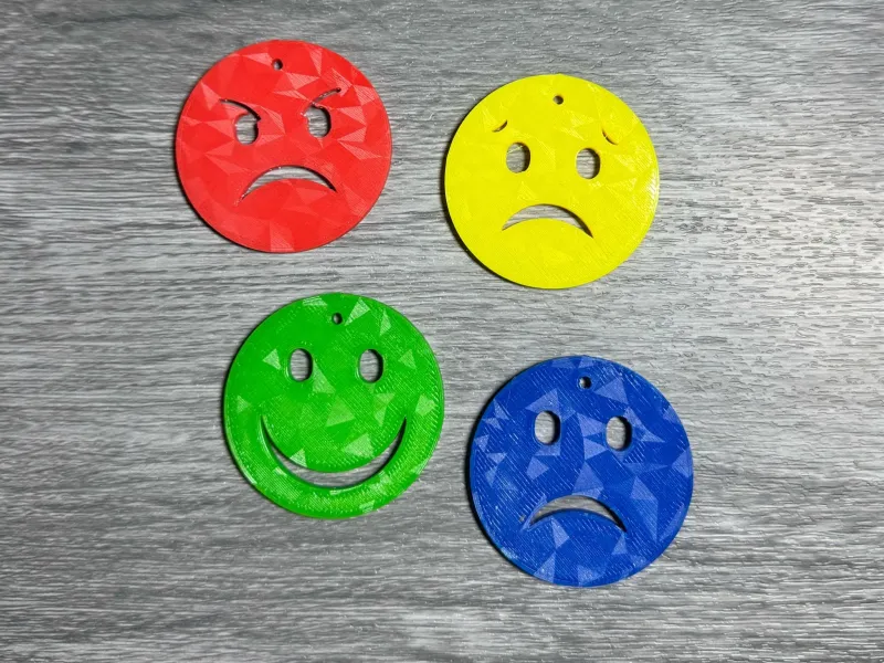 Emotion Tiles Keyring, communication aid