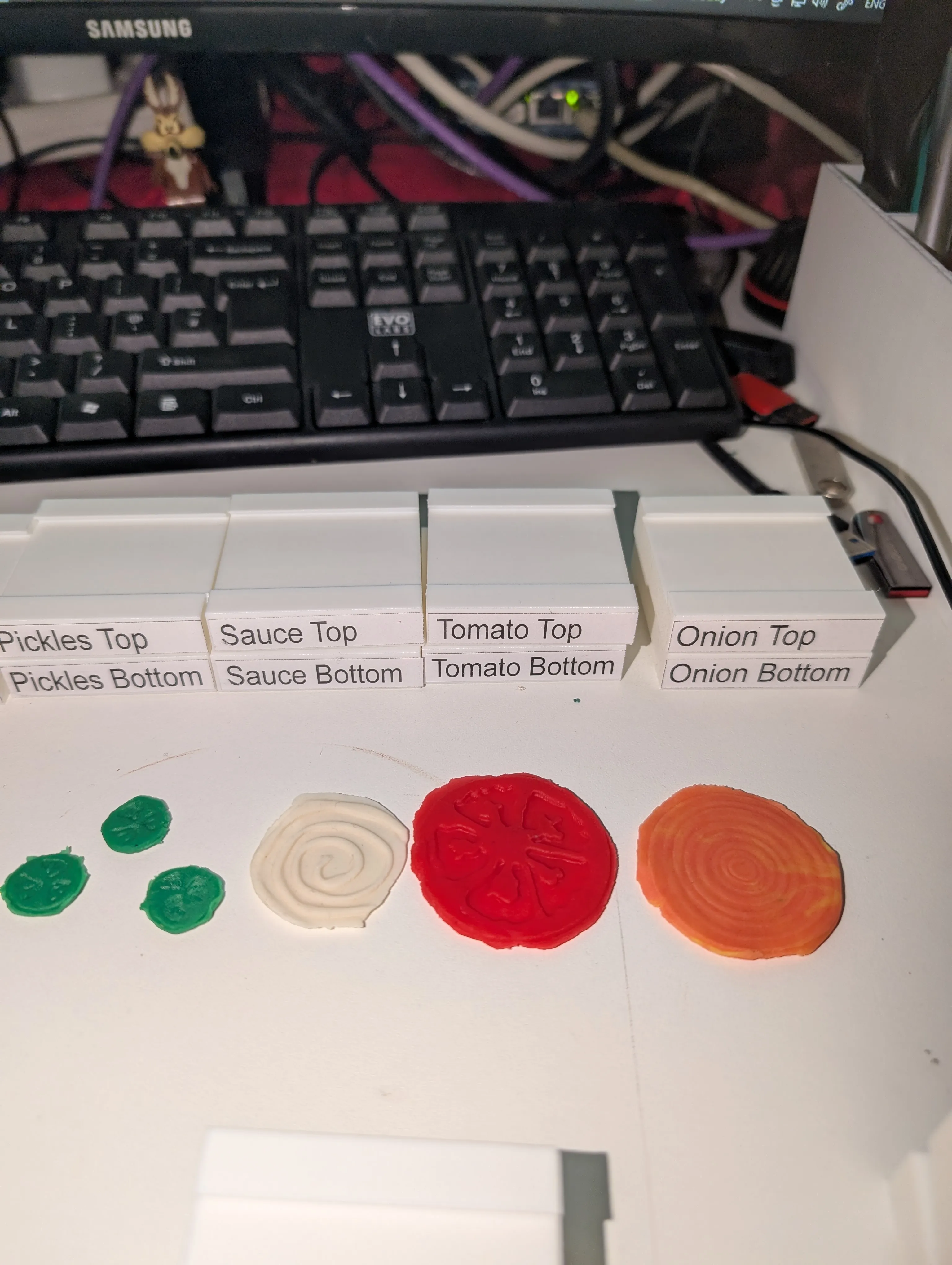 Play-doh burger maker sensory play for kids