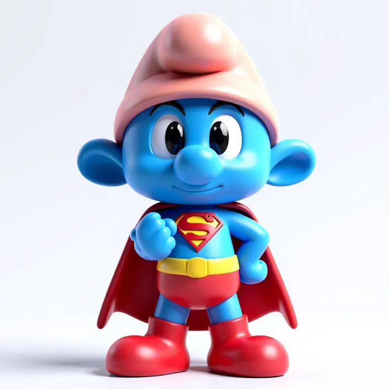 Smurf Superman figurine