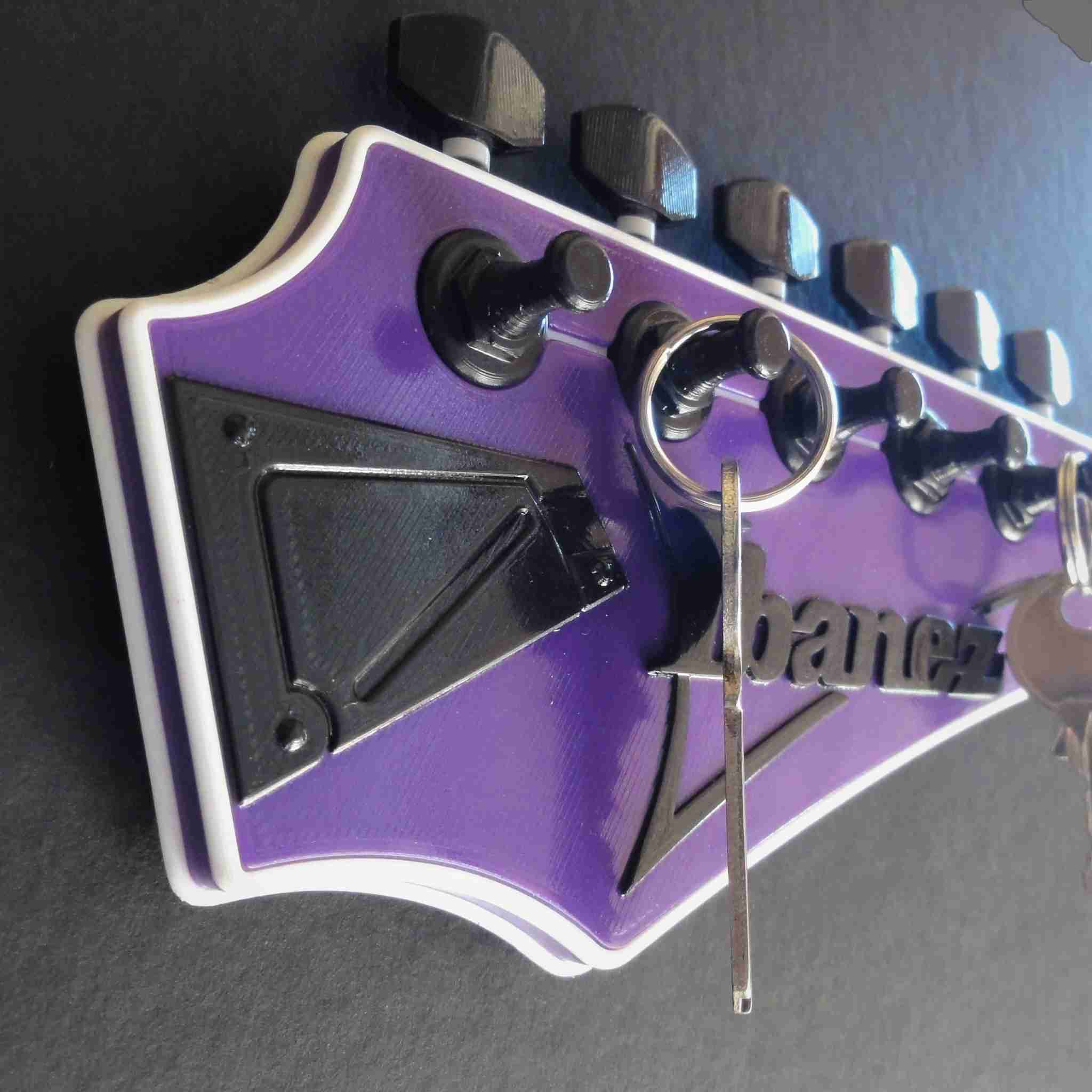 IBANEZ GUITAR HEADSTOCK KEY HANGER / WALL ART 3D models download