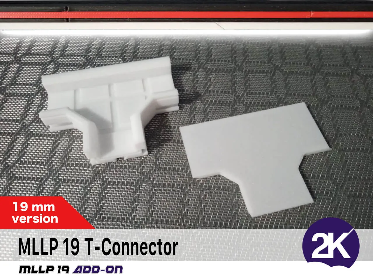 The Modular LED Light Profile, MLLP 19 T-connector add-on