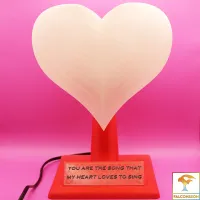 Retro Heart Lamp with Customizable Text-6