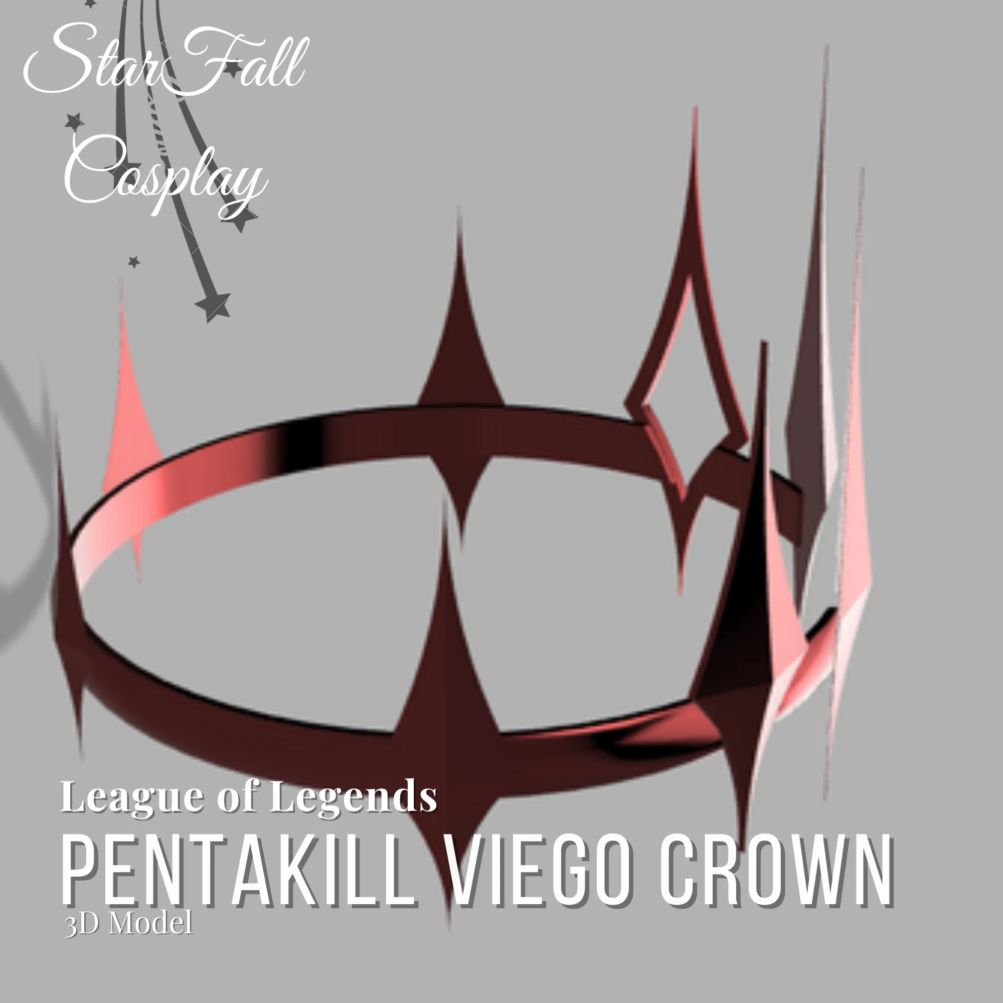 Pentakill Viego Crown League of Legends | 3D models download | Creality ...