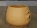 Smiling Face Planter STL 3D Model Happy Pot Desk Decor-5