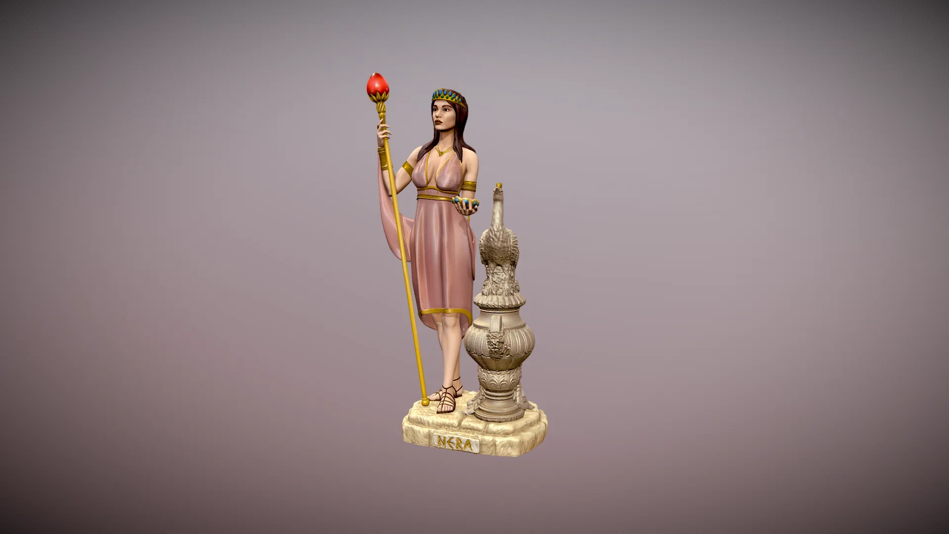 Hera Goddess statue for 3d print