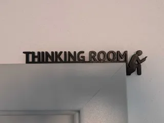 Thinking room door sign
