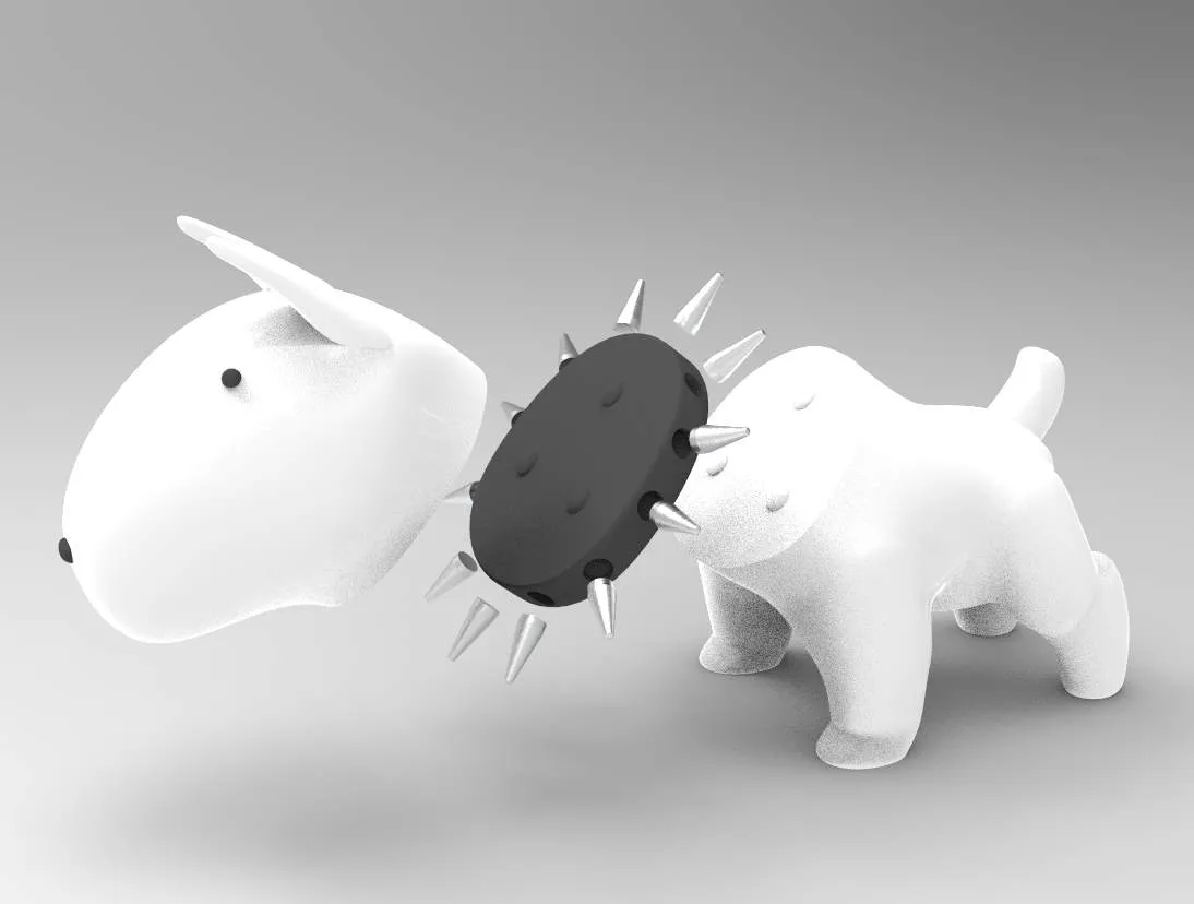 bull terrier dog 3D - STL file for 3D printer