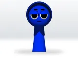 Sprunki Blue Jevin STL, 3mf, Obj, 3D Model Character Fanart-1