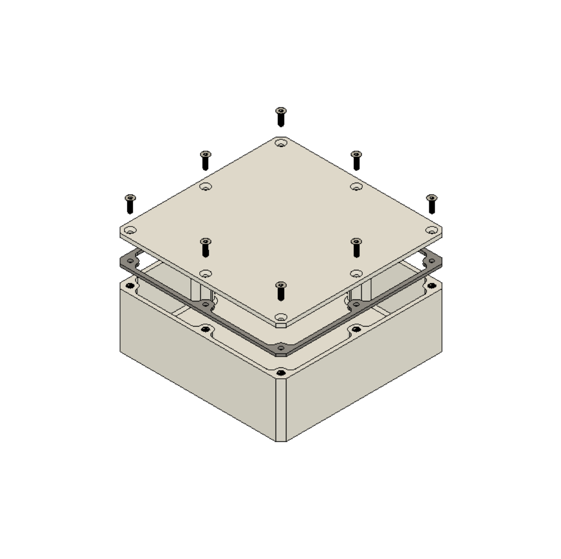 Air tight Rugged Box (125x125x30) | 3D models download | Creality Cloud