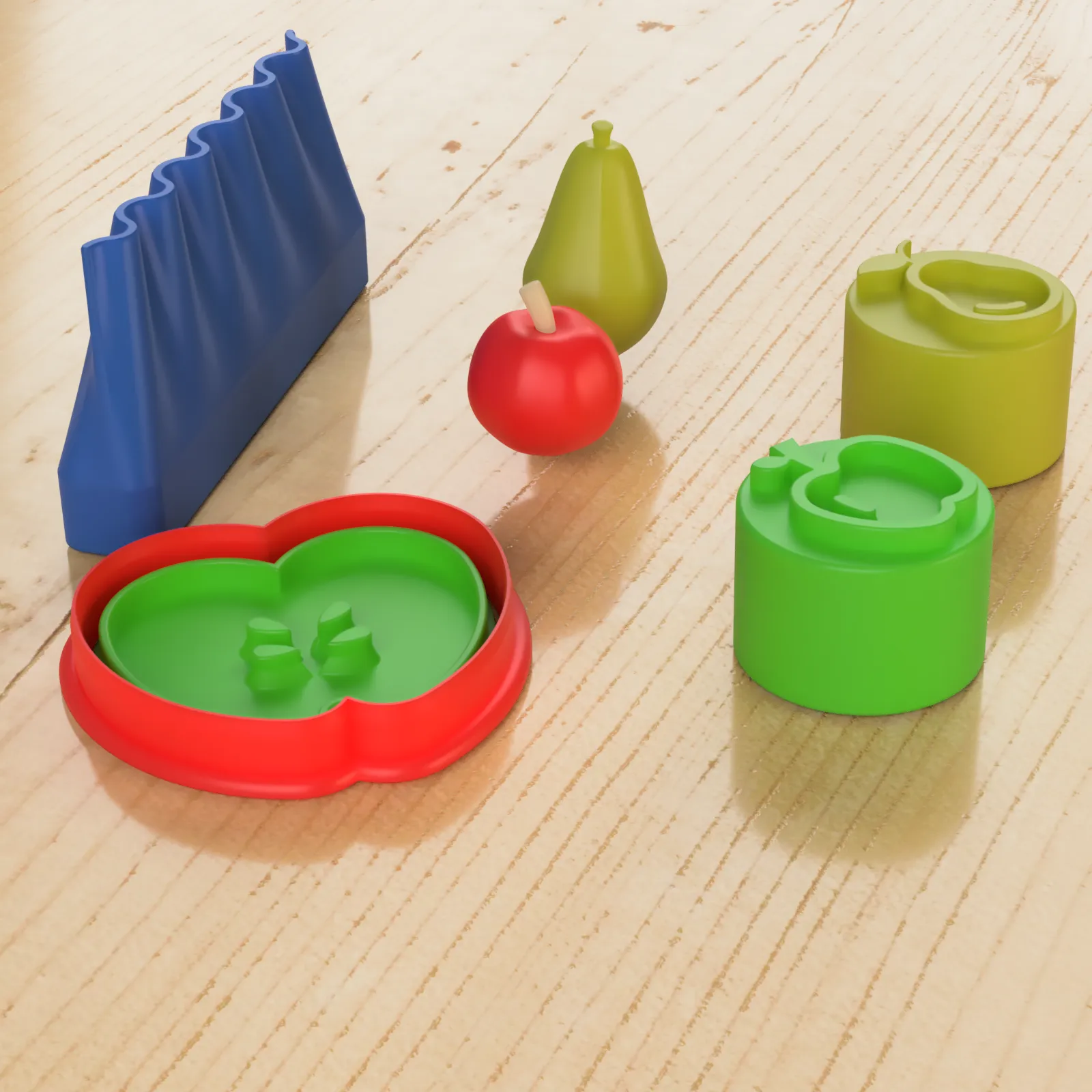 Play tray - Apple Pie - and accessories for sensory play