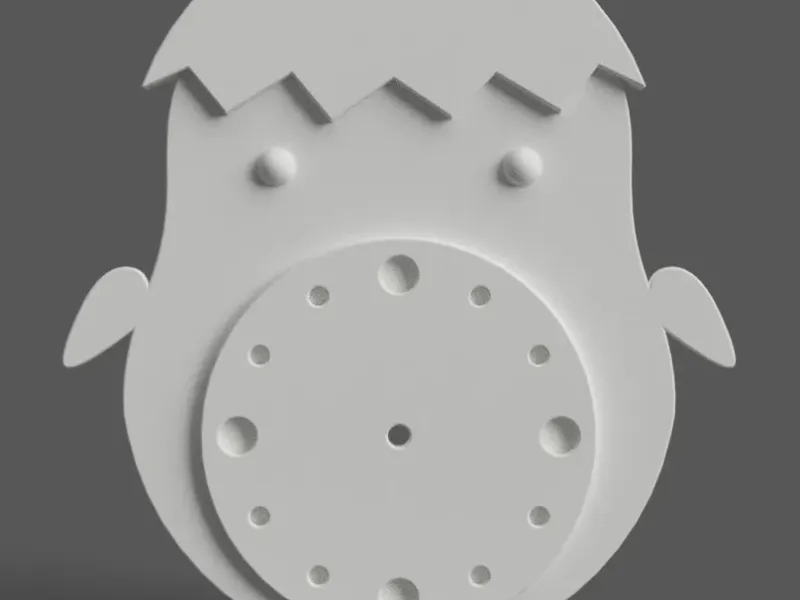 chick wall clock stl