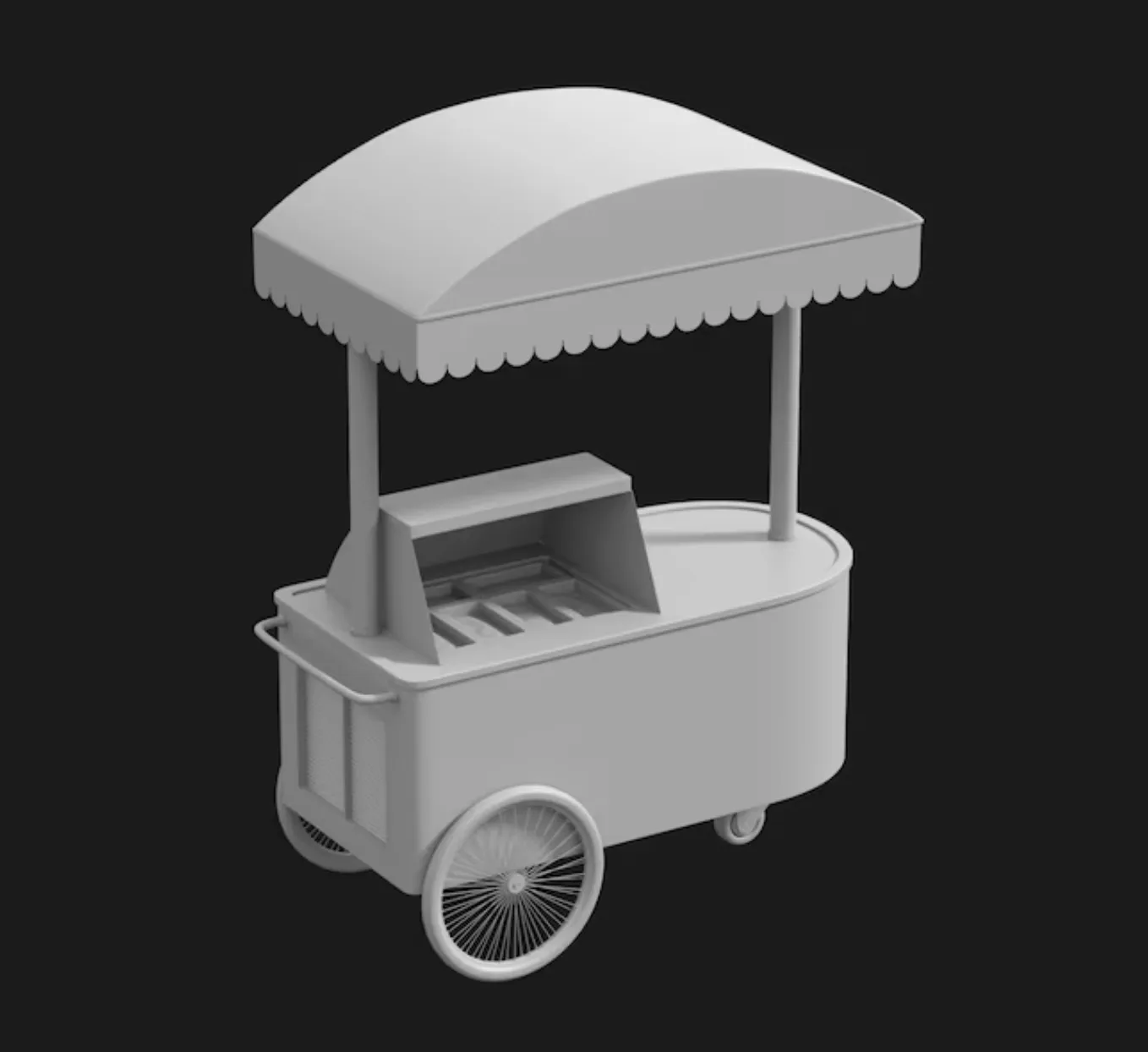 Food Cart, Ice Cream, Hot Dog Stand, Vintage