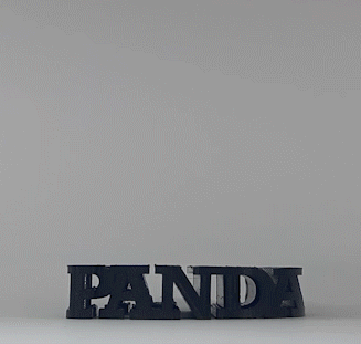 Text Flip - Panda