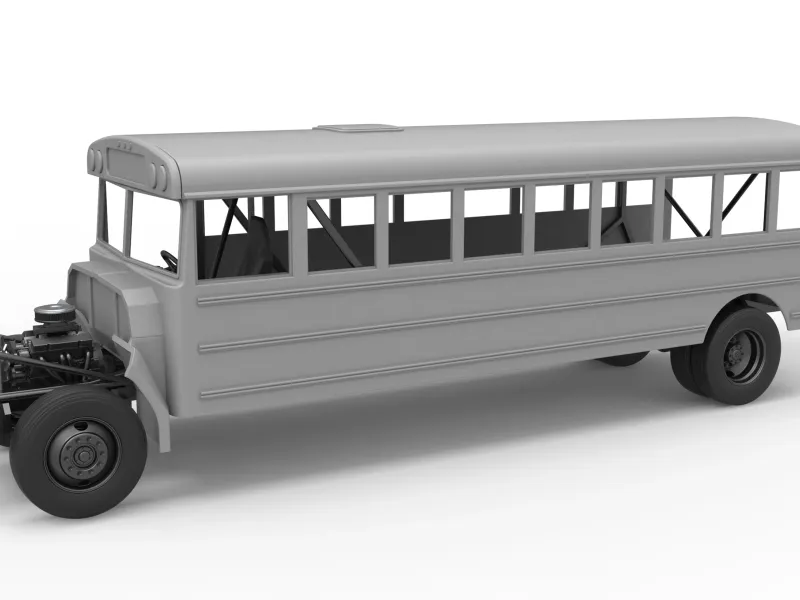 School bus for Figure 8 racing Scale 1:25