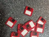 Multicolor Floppy Disk - Keychain Hole Option-2