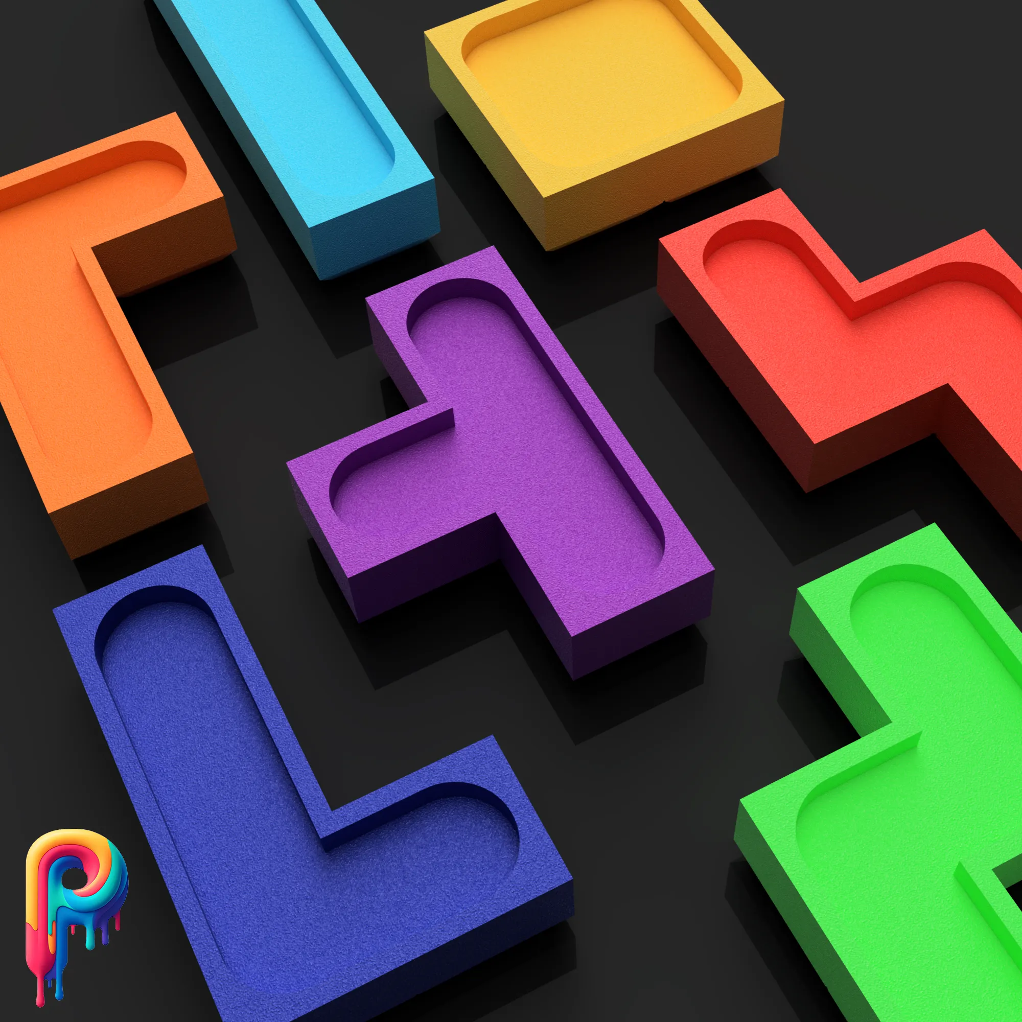 Tetris Fridge Magnets by Polymeria