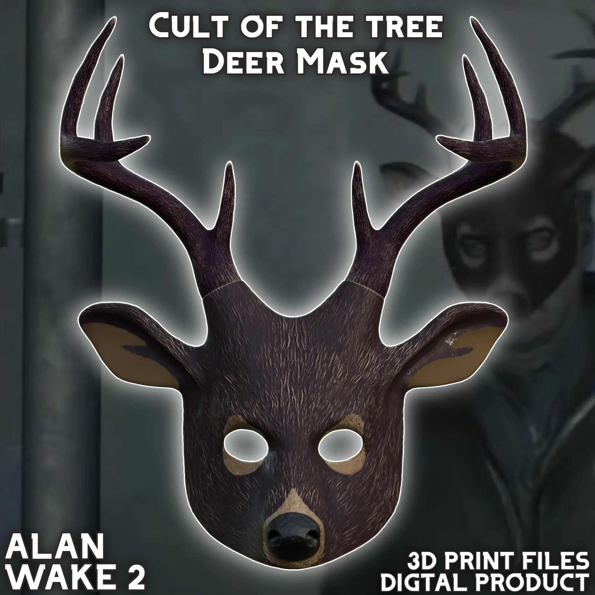 Cult of the Tree Deer Cosplay Mask Alan Wake 2