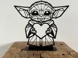 Valentines Baby Yoda Geometric Art-1