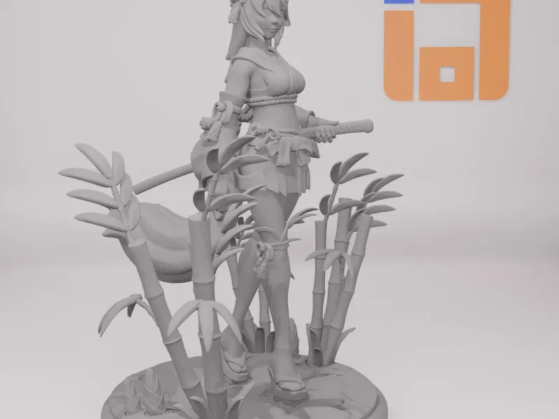 动漫手办：狐耳巫女