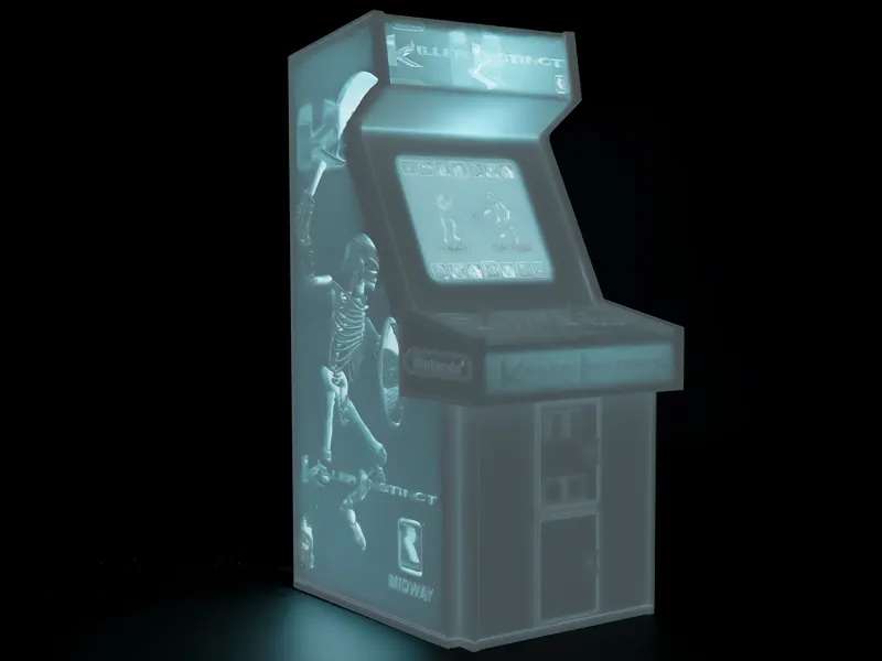 Cabinet d'arcade Killer Instinct avec lithophane