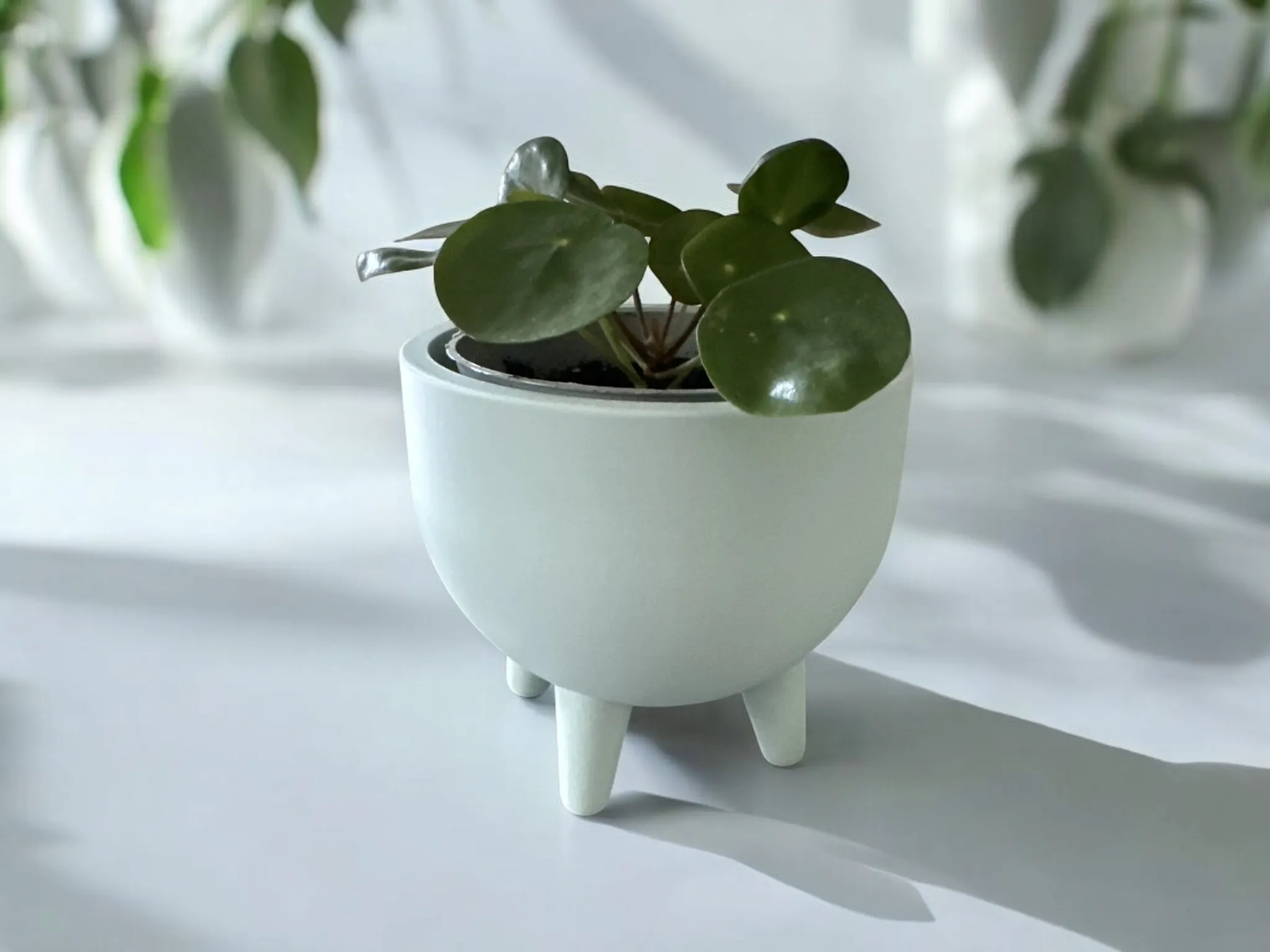 Mid-Century Designer Plant Pot with Feet - Decoration