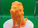 Low-Poly Sitting Lion-1