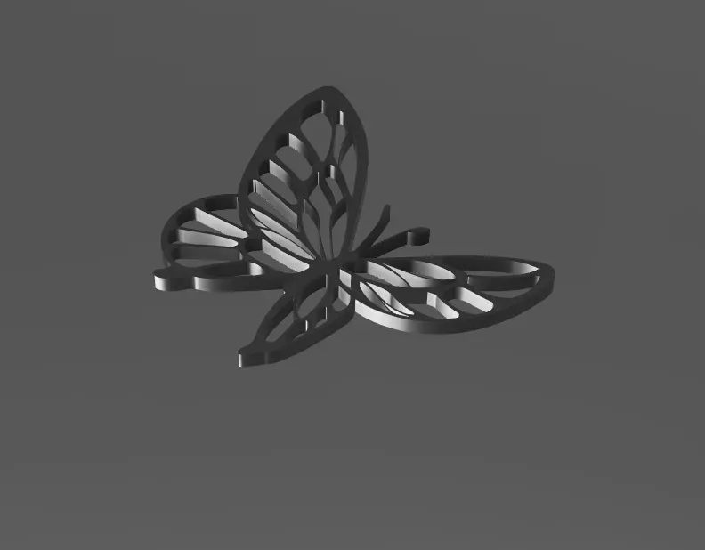 Kelebek anahtarlık - 3D model (60x 60x 3mm)