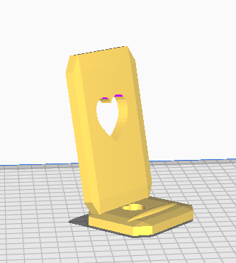 Phone Stand With Heart 3d model