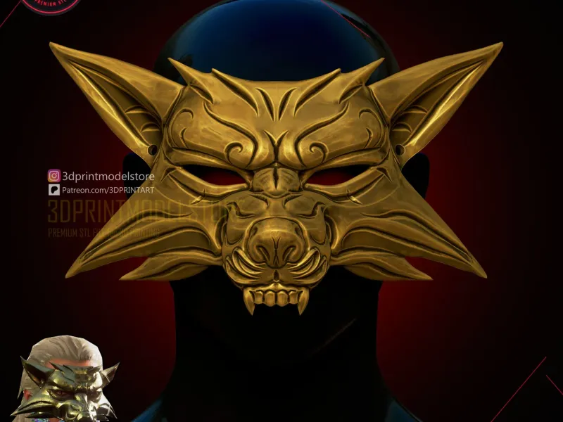 Triss Merigold Fox Mask - The Witcher 3 - Premium STL
