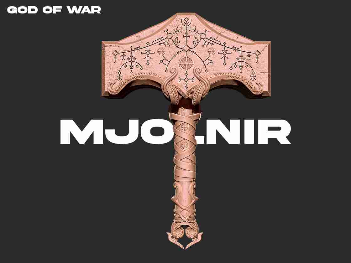 Mjolnir god of war ragnarok 3D model 3D printable