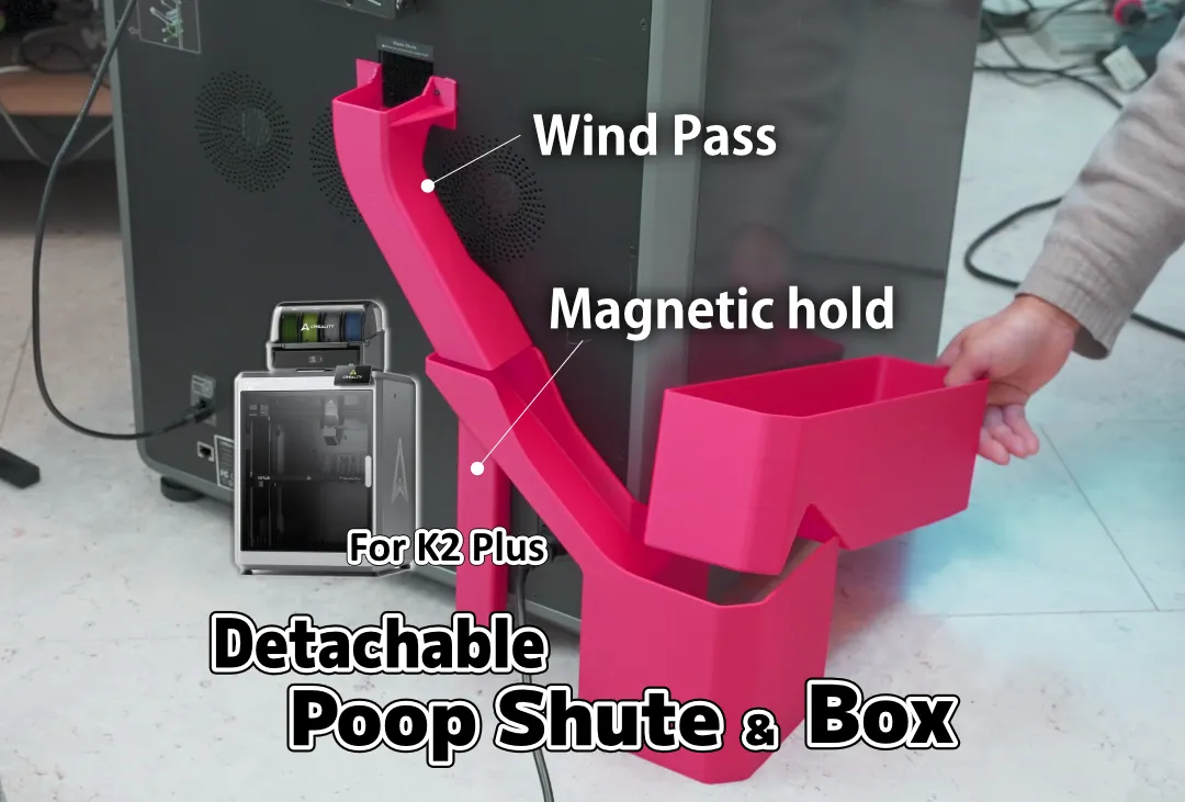 Poop Shute & Box For Creality K2 Plus