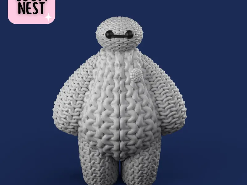 BAYMAX KNITTED - CROCHET - 3MF MULTICOLOR - NO SUPPORTS