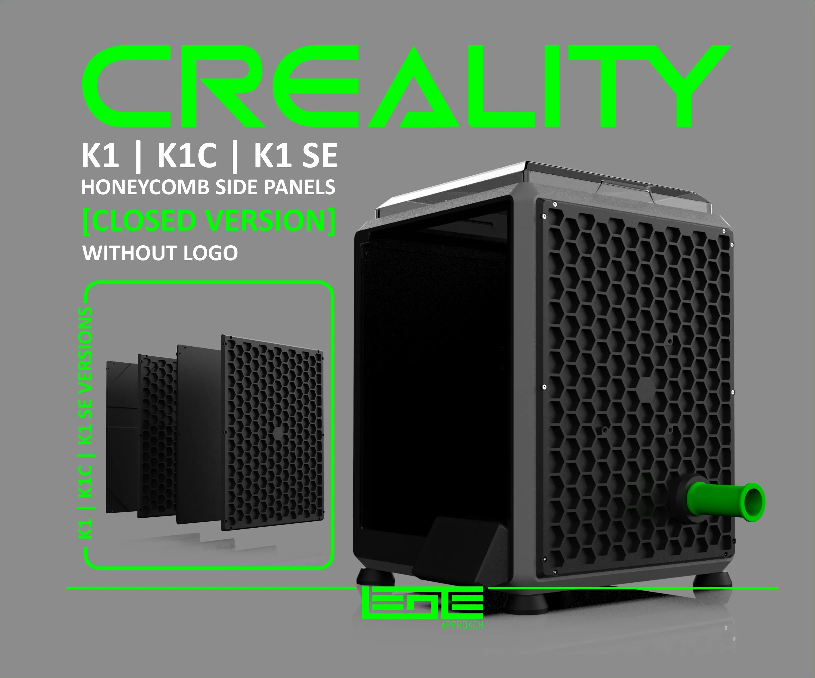 CREALITY K1|K1C|K1SE - SIDE PANELS WITHOUT LOGO