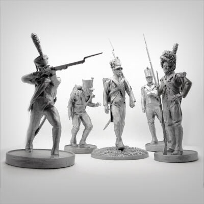 Pack of 5 Napoleonic soldiers. 3d model