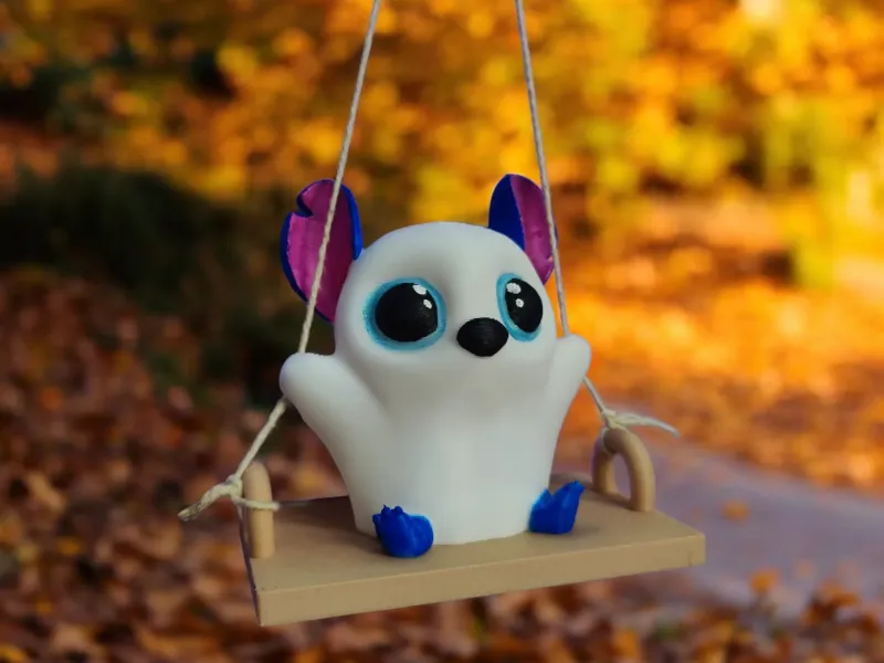 HALLOWEEN GHOST STITCH ON SWING + DECORATIVE ( SUPPORT FREE