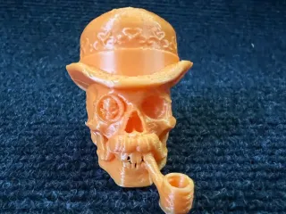 GENTLEMAN'S SKULL WITH PIPE