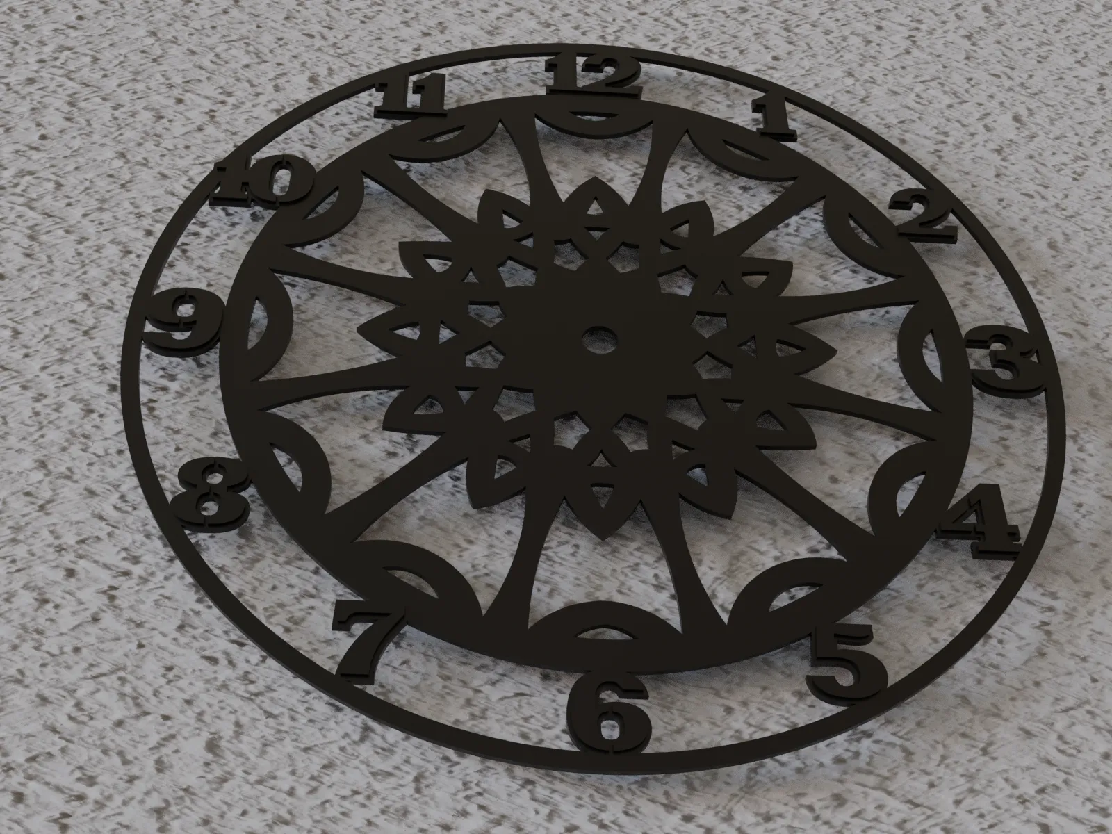 (FREE) mandala wall clock 4