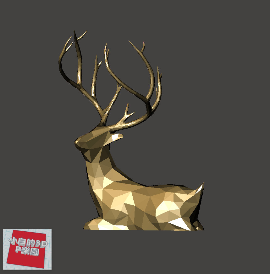 Low-Poly 3D Model - Deer 低面數- 鹿